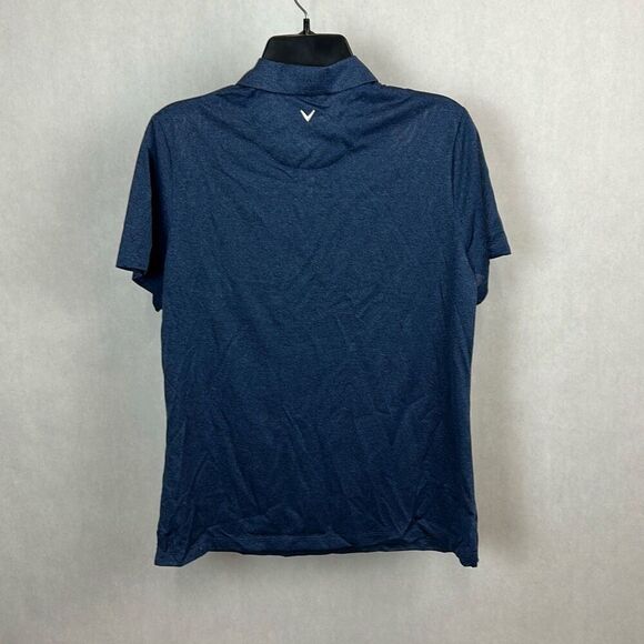 Callaway Womens Polo Golf Shirt Sz Large Short Sleeve Navy Blue Zipper Neckline - Picture 4 of 7